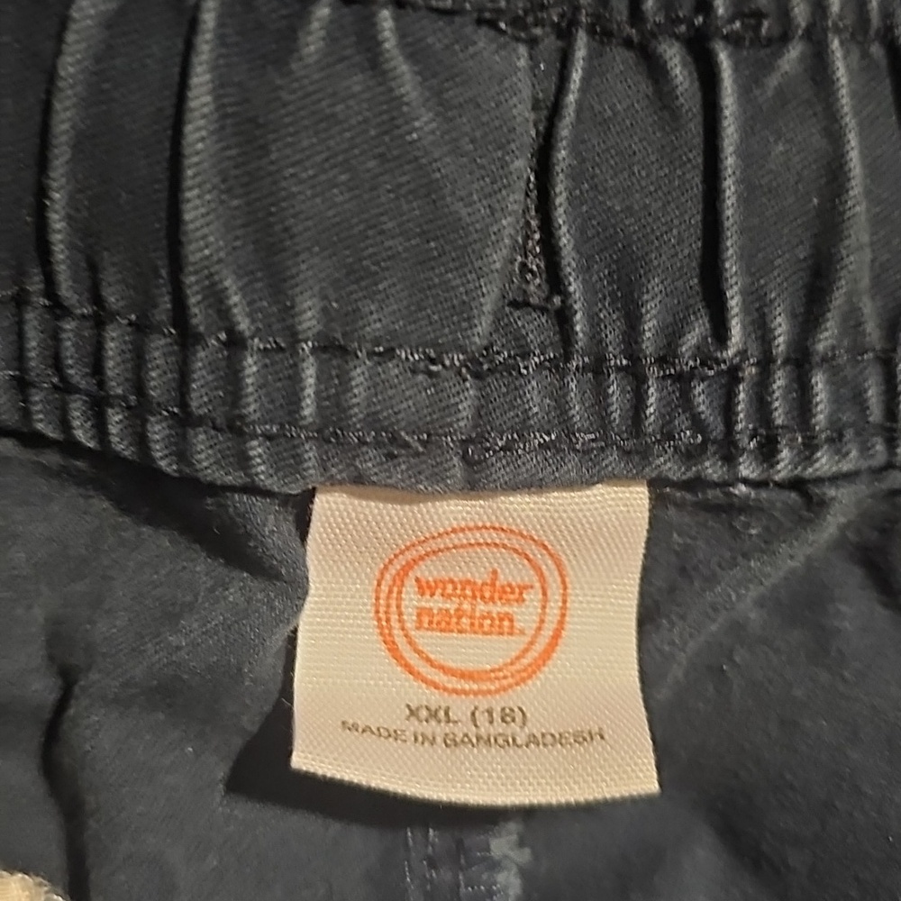 Lot 2 size 18 Wonder nation Black And Blue Elastic Waist Jogger Style Pants - Picture 2 of 8